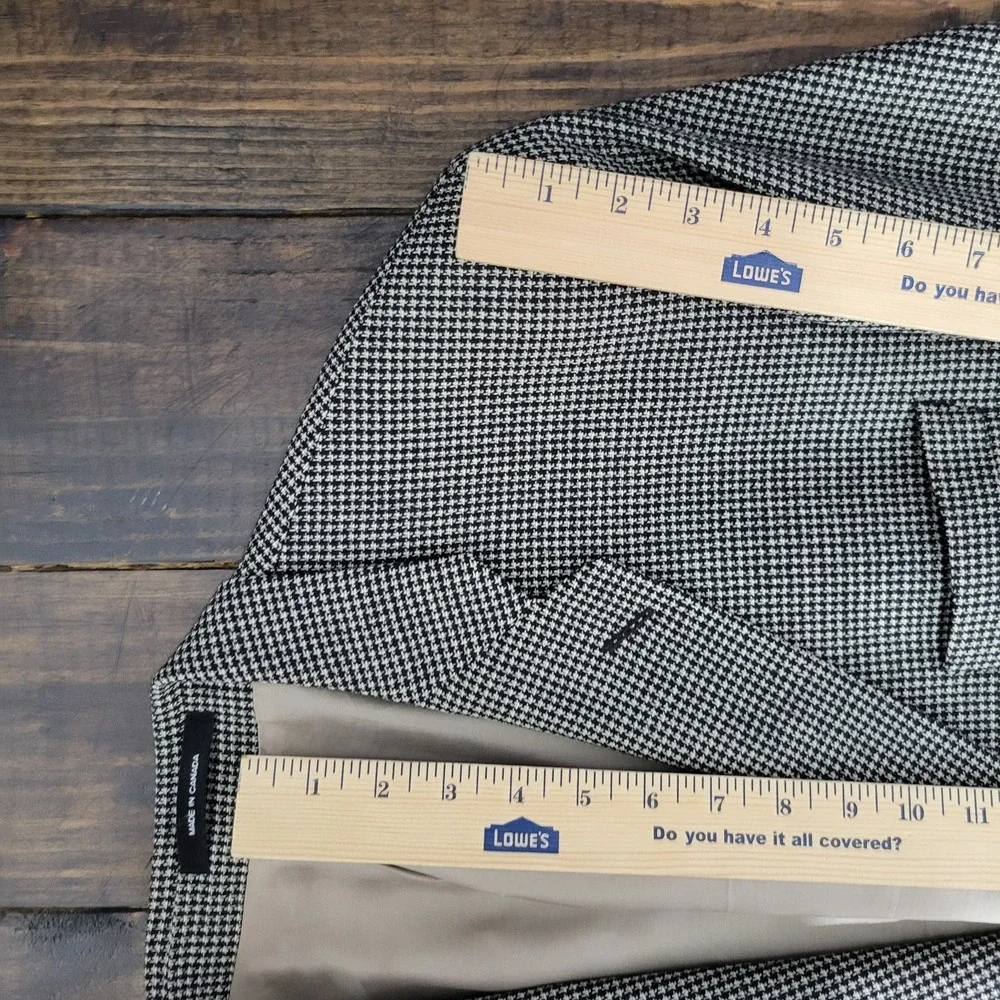 Calvin Klein Men's‎ Sport Coat Blazer Three Button Beige Black Wool 46XL